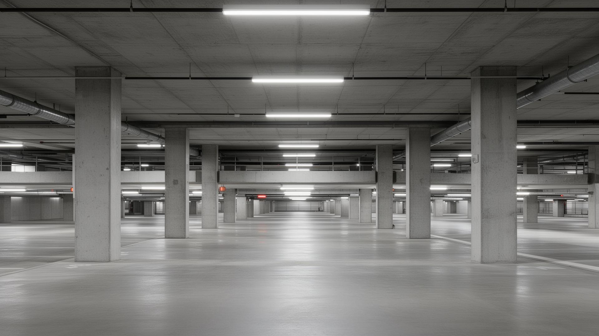 The existing Union Road at-grade car park, slated to be replaced with a four-level structure.